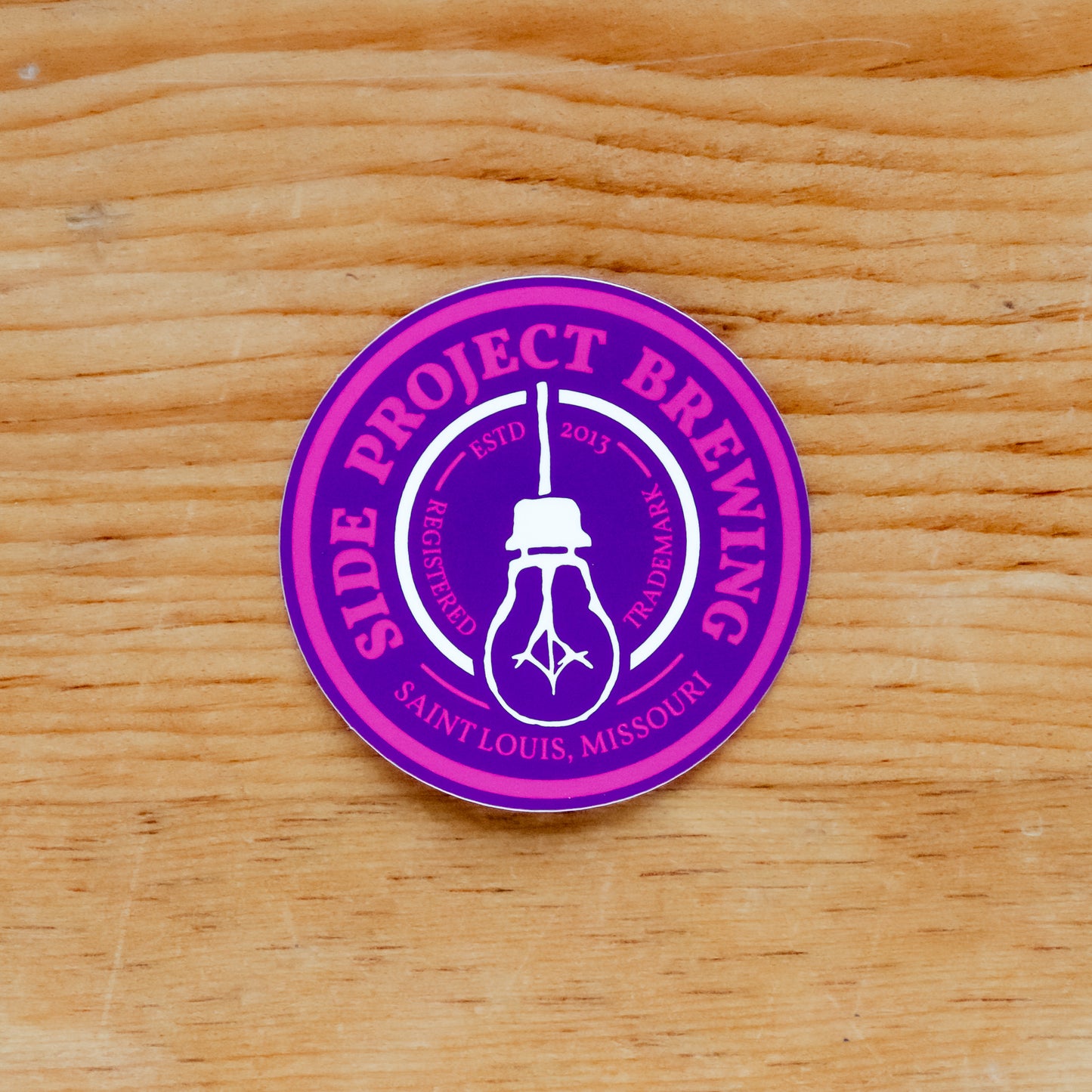 Hot Pink & Purple Circle Sticker