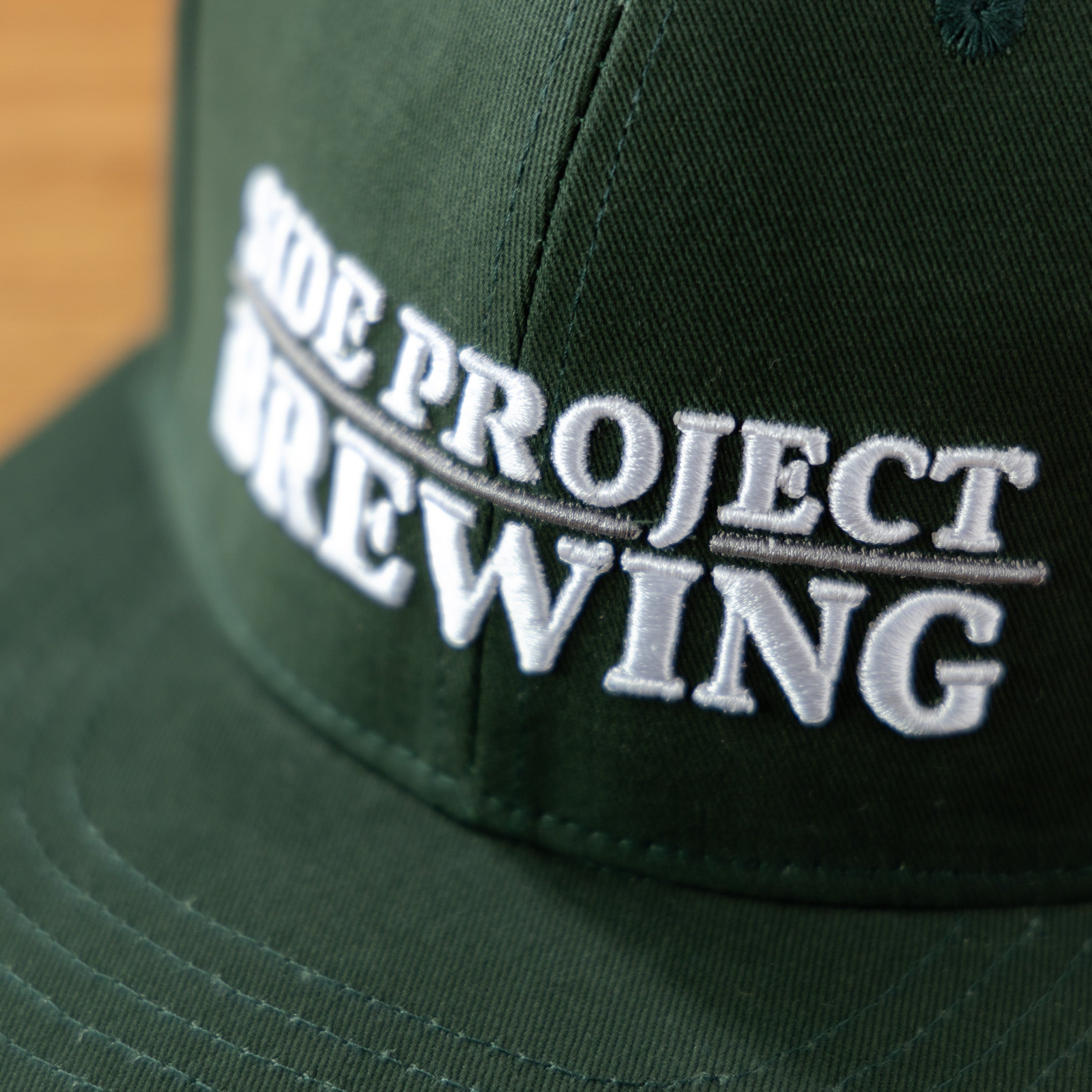 Side Project Embroidered Dark Green Hat