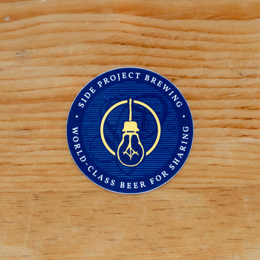 Navy & Golden Yellow Circle Sticker