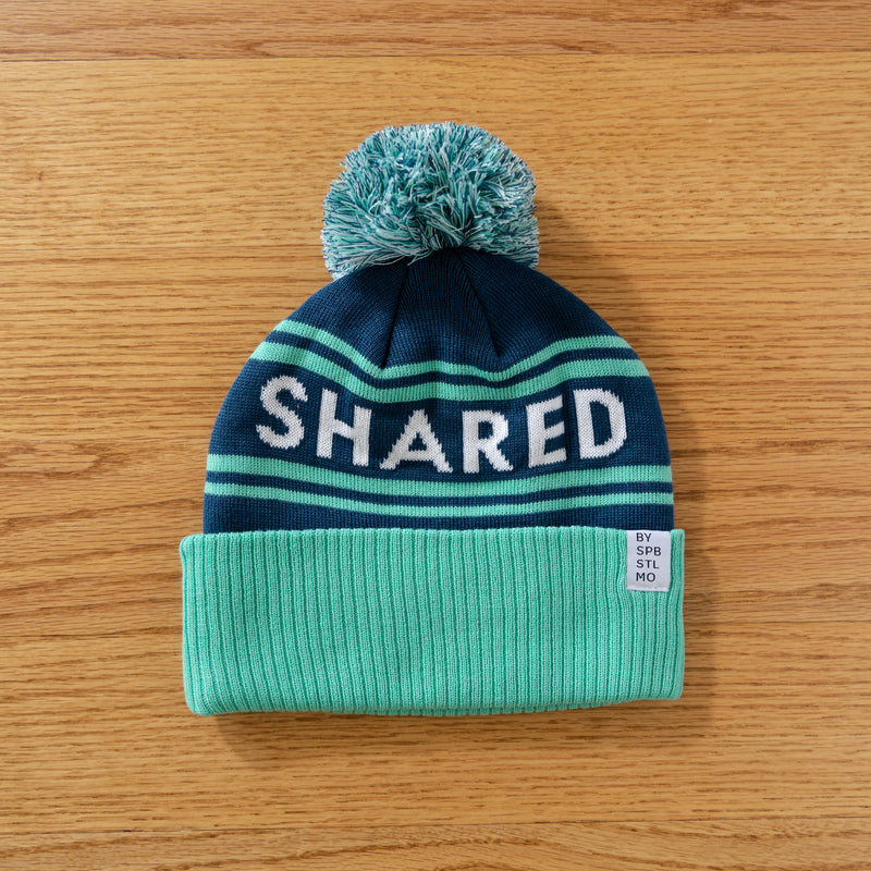 Shared Old School Pom Beanie