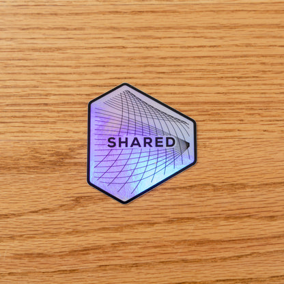 Shared Holographic Logo Sticker