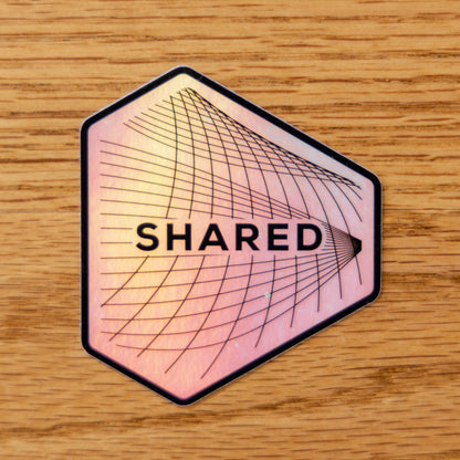 Shared Holographic Logo Sticker