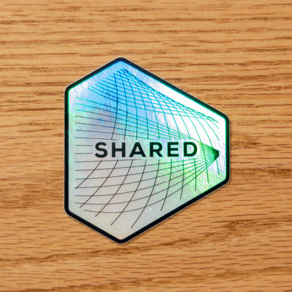 Shared Holographic Logo Sticker