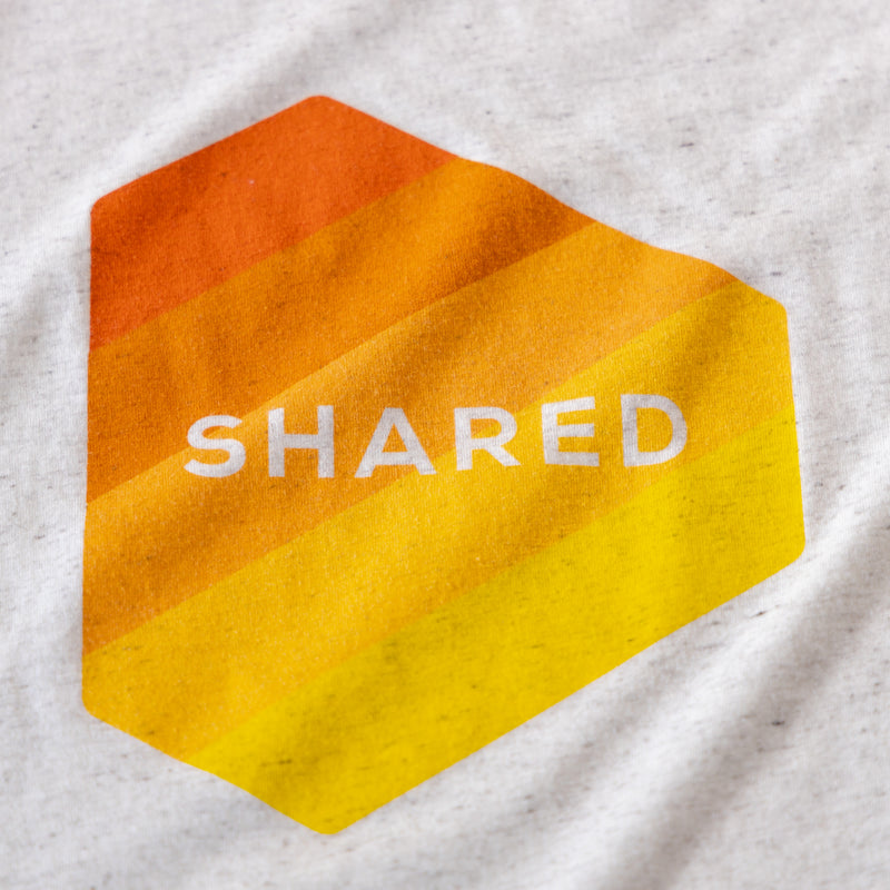 Shared Gradient Logo T-Shirt - Oatmeal